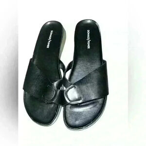 Donald J Pliner  Hollie Slide on Sandals, Black Sz 10 Comfy Summer Minimalist